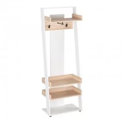 Έπιπλο εισόδου Sciove  σε λευκή-φυσική απόχρωση 70x40x200εκ