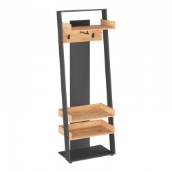 Έπιπλο εισόδου Sciove  σε ανθρακί-φυσική απόχρωση 70x40x200εκ