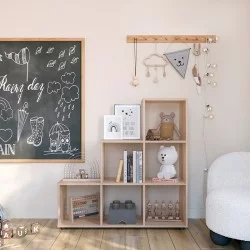 Βιβλιοθήκη Schody  σε oak απόχρωση 105.5x29.2x107εκ