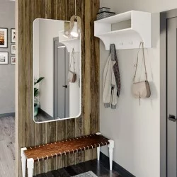 Κρεμάστρα Crosta  σε λευκή απόχρωση 80x28x40εκ