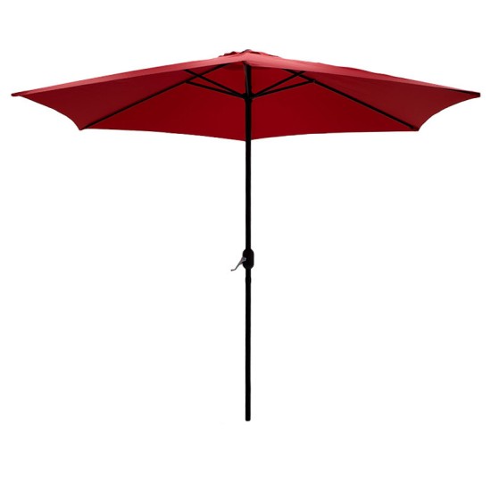Ομπρέλα κήπου Beach pakoworld στρογγυλή αλουμινίου Φ3m κόκκινο Model: 186-000003