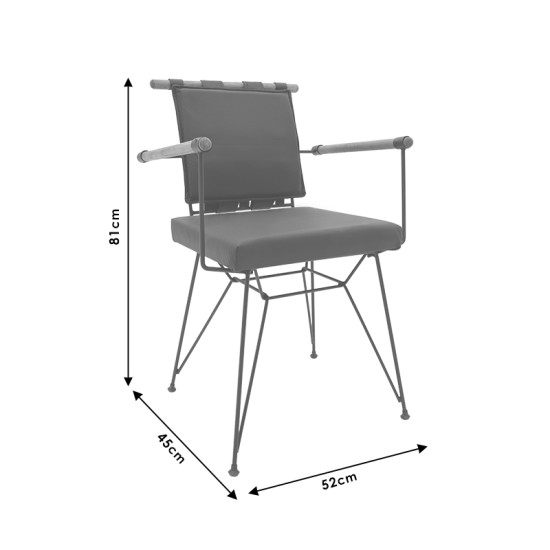 Πολυθρόνα Parson  PU μαύρο Model: 190-000006