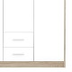 Ντουλάπα ρούχων Serenity pakoworld τρίφυλλη sonoma-λευκό 118.5x54x196.5εκ Model: 192-000019