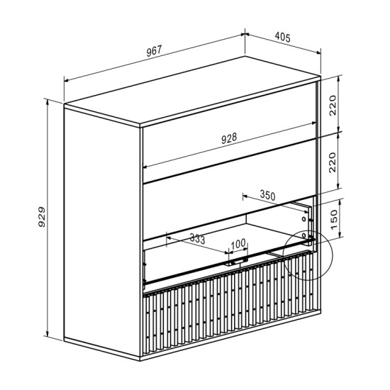 Συρταριέρα Bruse  μελαμίνη σε sonoma-oak απόχρωση 96.7x40.5x92.9εκ Model: 192-000042