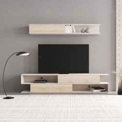 Σύνθετο σαλονιού Brick  σε oak-κρεμ απόχρωση 240x40x50.4εκ