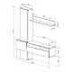 Σύνθετο σαλονιού Wendy  σε oak-μαύρη απόχρωση 195.1x37.3x219.1εκ