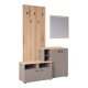 Έπιπλο εισόδου Ebro  σε oak-cappuccino απόχρωση 150.3x41.2x204.7εκ