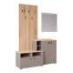 Έπιπλο εισόδου Ebro  σε oak-cappuccino απόχρωση 150.3x41.2x204.7εκ