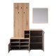 Έπιπλο εισόδου Ebro  σε oak-cappuccino απόχρωση 150.3x41.2x204.7εκ