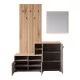 Έπιπλο εισόδου Ebro  σε oak-cappuccino απόχρωση 150.3x41.2x204.7εκ
