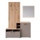 Έπιπλο εισόδου Ebro  σε oak-cappuccino απόχρωση 150.3x41.2x204.7εκ