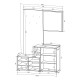 Έπιπλο εισόδου Ebro  σε oak-cappuccino απόχρωση 150.3x41.2x204.7εκ