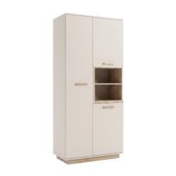 Ντουλάπα στήλη Norda  κρεμ με oak 199,5x40x80εκ