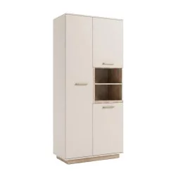 Ντουλάπα στήλη Norda  κρεμ με oak 199,5x40x80εκ