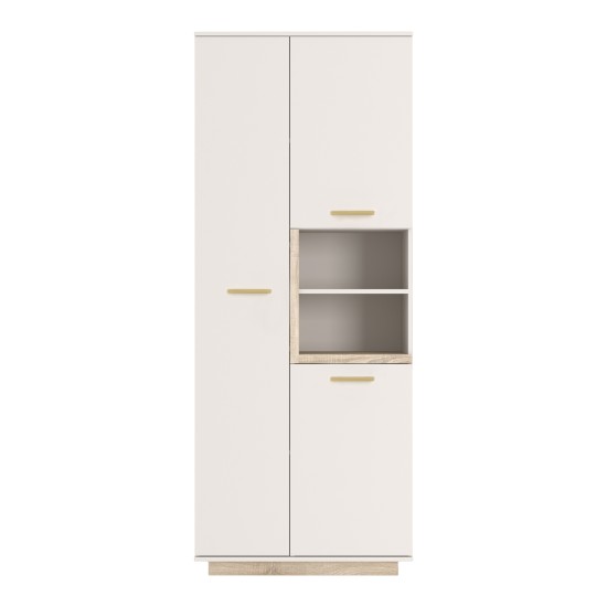 Ντουλάπα στήλη Norda  κρεμ με oak 199,5x40x80εκ