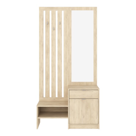 Έπιπλο εισόδου με καθρέπτη Citra  sonoma 100x34.3x199.5εκ