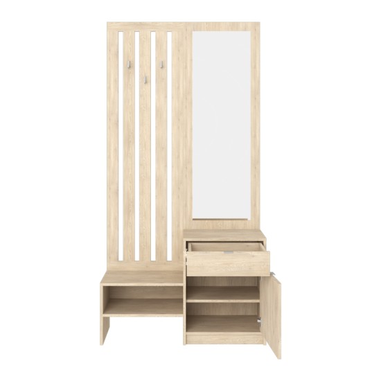 Έπιπλο εισόδου με καθρέπτη Citra  sonoma 100x34.3x199.5εκ