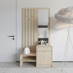 Έπιπλο εισόδου με καθρέπτη Citra  sonoma 100x34.3x199.5εκ