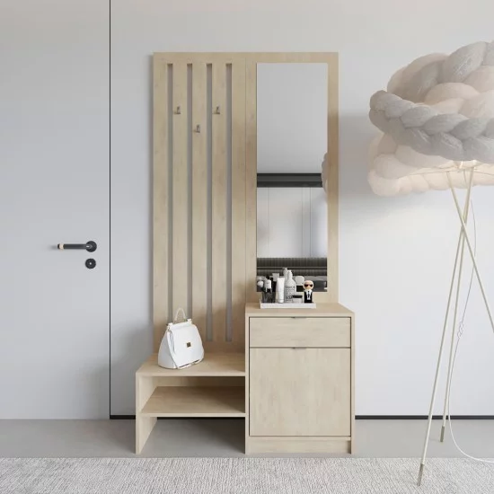 Έπιπλο εισόδου με καθρέπτη Citra  sonoma 100x34.3x199.5εκ
