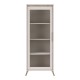 Βιτρίνα Belka  κρεμ με oak 55,6x45x152,6εκ