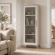 Βιτρίνα Belka  κρεμ με oak 55,6x45x152,6εκ