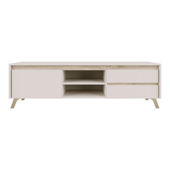 Έπιπλο τηλεόρασης Belka  κρεμ με oak 155x45x53,6εκ