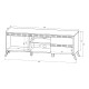 Σύνθετο σαλονιού Belka  κρεμ με oak 210,6x45x152,6εκ