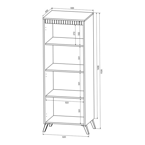Σύνθετο σαλονιού Belka  κρεμ με oak 210,6x45x152,6εκ
