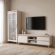 Σύνθετο σαλονιού Belka  κρεμ με oak 210,6x45x152,6εκ