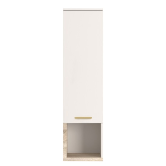 Σύνθετο σαλονιού Norda  κρεμ με oak 187x40x58.4εκ