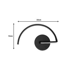 Φωτιστικό τοίχου-απλίκα Aplikato  led μαύρο μέταλλο 22x12x22εκ