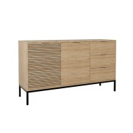 Μπουφές Leodrif  μελαμίνης oak-μαύρο 140x40x80εκ Model: 197-000183