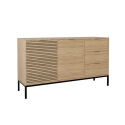 Μπουφές Leodrif  μελαμίνης oak-μαύρο 140x40x80εκ Model: 197-000183