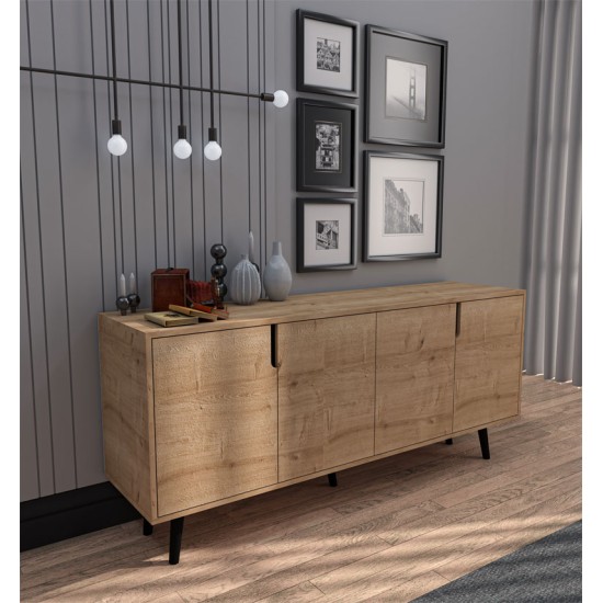 Μπουφές Sennan  μελαμίνης oak 180x45x80εκ