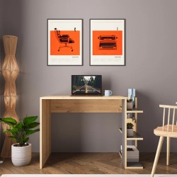 Γραφείο εργασίας Toska  σε oak- ανθρακί απόχρωση 114x56x76εκ