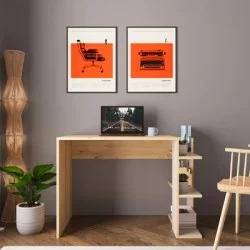 Γραφείο εργασίας Toska  σε oak- sandstone απόχρωση 114x56x76εκ