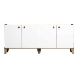 Μπουφές Lethak  σε oak-λευκή απόχρωση 180x41x78εκ