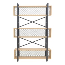 Βιβλιοθήκη Fifer  σε oak-μαύρη απόχρωση 120x28x185εκ Βιβλιοθήκη Fifer  σε oak-μαύρη απόχρωση 120x28x185εκ