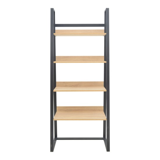 Βιβλιοθήκη Ryder σε oak-μαύρη απόχρωση 75x36x185εκ Βιβλιοθήκη Ryder σε oak-μαύρη απόχρωση 75x36x185εκ