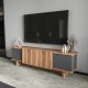 Έπιπλο τηλεόρασης Aramos σε ανθρακί-oak απόχρωση 180x33x50εκ Έπιπλο τηλεόρασης Aramos σε ανθρακί-oak απόχρωση 180x33x50εκ