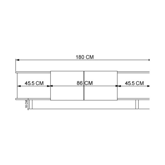 Έπιπλο τηλεόρασης Aramos σε ανθρακί-oak απόχρωση 180x33x50εκ Έπιπλο τηλεόρασης Aramos σε ανθρακί-oak απόχρωση 180x33x50εκ