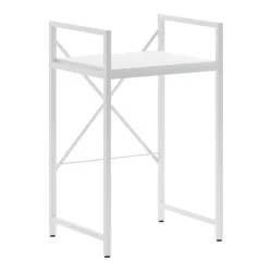 Ραφιέρα στήριξης πλυντηρίου - στεγνωτηρίου Delavar  μέταλλο λευκό 72x60x116εκ