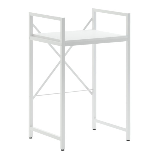 Ραφιέρα στήριξης πλυντηρίου - στεγνωτηρίου Delavar  μέταλλο λευκό 72x60x116εκ