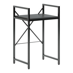 Ραφιέρα στήριξης πλυντηρίου - στεγνωτηρίου Delavar  μέταλλο μαύρο 72x60x116εκ