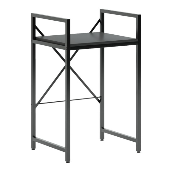 Ραφιέρα στήριξης πλυντηρίου - στεγνωτηρίου Delavar  μέταλλο μαύρο 72x60x116εκ