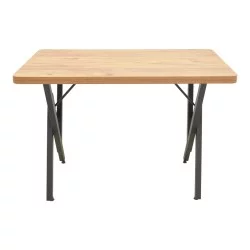 Τραπέζι Vertex  oak με μαύρα μεταλλικά πόδια 110x70x72εκ