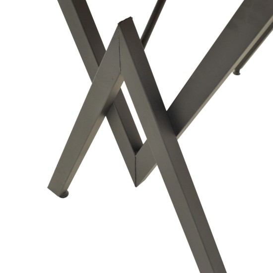 Τραπέζι Vertex  oak με μαύρα μεταλλικά πόδια 110x70x72εκ