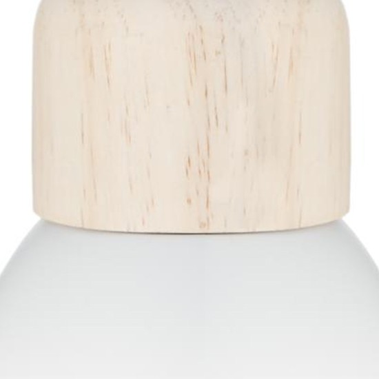 Φωτιστικό οροφής μονόφωτο Desy pakoworld Ε14 χρώμα λευκό-φυσικό Φ15x99εκ Model: 199-000073