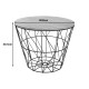 Βοηθητικό τραπέζι σαλονιού Jacot  oak-μαύρο Φ38x30,5εκ