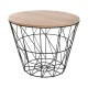 Βοηθητικό τραπέζι σαλονιού Jacot oak-μαύρο Φ38x30,5εκ Βοηθητικό τραπέζι σαλονιού Jacot oak-μαύρο Φ38x30,5εκ